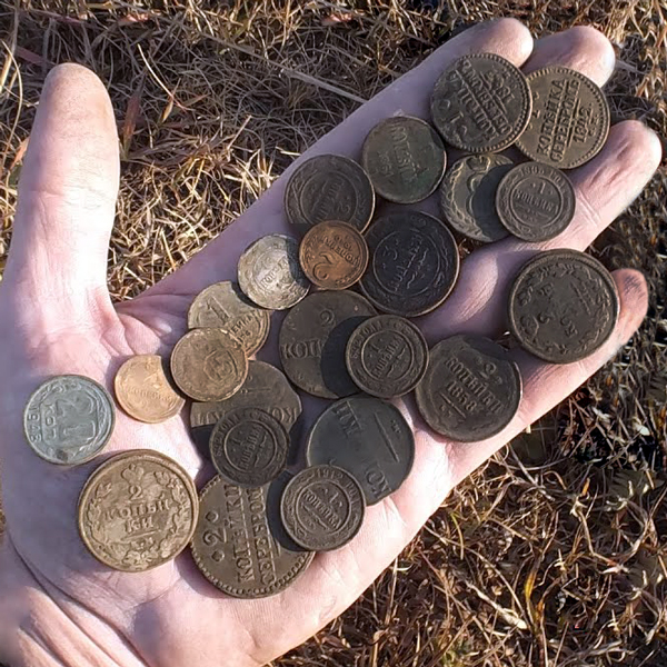 23 старинные монеты найденные за 40 минут