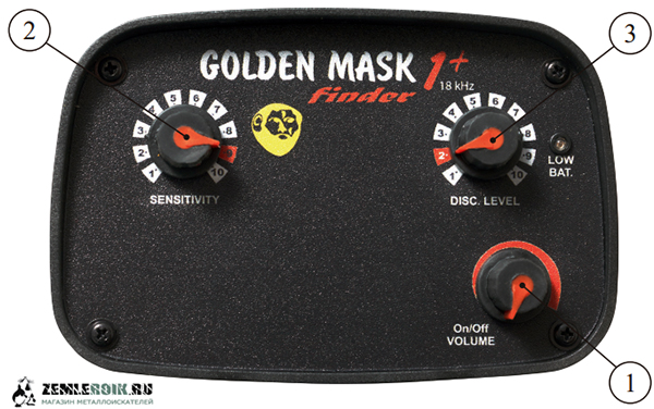 Блок управления металлоискателя Golden Mask 1+ Dual Tone. Начало работы с прибором.