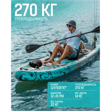 Надувная SUP доска CETANA FLOATMASTER PRO NEW 11'6