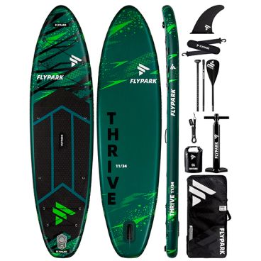 Надувная SUP доска FLYPARK THRIVR GREEN STD 11 (стандартный комплект)