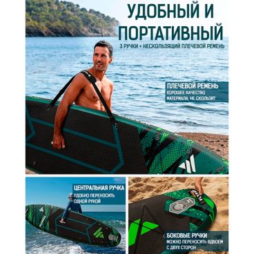 Надувная SUP доска FLYPARK THRIVR GREEN STD 11 (стандартный комплект)