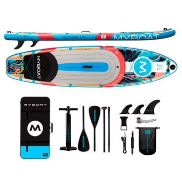 САПБОРД MYBOAT TOURING AIR BLUE 11'6'' (весло + дополнительная лопасть)