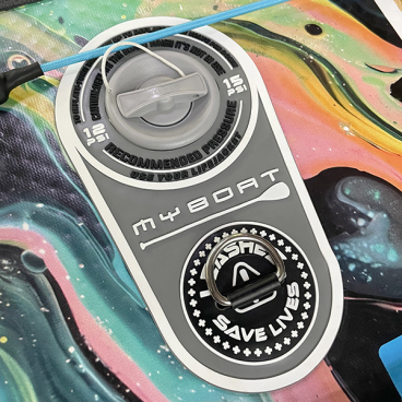 САПБОРД MYBOAT TOURING AIR BLUE 11'6'' (сиденье + весло + вторая лопасть)