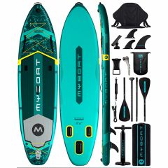 Надувная SUP доска MYBOAT BASS HUNTER GREEN 11.6' (расширенный комплект PRO)